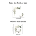 Guía de tallas detallada para adhesivo de pared de flores y hojas con medidas en cm - Estilo de Flores y Hojas de Acuarela (KG327)