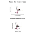 Spécifications de taille pour sticker mural fille sur balançoire avec dimensions précises - Silhouette de Fille sur Balançoire (KG290) / Spécification Standard