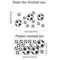 Detail der selbstklebenden Fußball-Wandaufkleber mit Layout und fertigen Abmessungen - 30*60cm Layout (FX-B206印)
