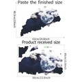 Moon and nebula wall sticker dimensions showing 63x48.5cm layout and 60x40cm sheet size - 40x60cm (FX-E71)