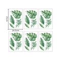 Detailed view of 6-piece tropical monstera leaf wall stickers set measuring 21x14.5cm - 14.5*21cm*6 Sheets (SY006印)