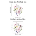 Guida alle taglie dell'adesivo murale con fiori ad acquerello e motivi di foglie verdi - Floreale Acquerello (M-185)