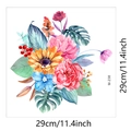 Detail of 29cm watercolor tropical floral wall stickers with sunflowers and leaves - Watercolor Floral Style (M-238)