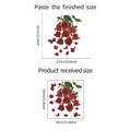 Gedetailleerde maattabel voor rode rozen muurstickers met lay-out en afmetingen - 29x33cm Lay-out (M-144)