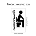 Maße für lustigen WC-Aufkleber 10cm x 16,9cm mit Downloading-Design und Silhouette - Lustiger Download-Fortschrittsbalken (FX314) / 10x16.9cm