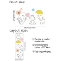 Stickers muraux éléphant avec ballons en cœur et nuages pour décoration d'enfant - 30x90cm