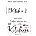 Detail showing layout dimensions for black Kitchen wall sticker with utensil silhouettes - 19.5*40cm Layout (FX-A274 Print)