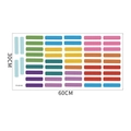 Dettaglio adesivi murali a strisce arcobaleno in PVC 30x60cm per cameretta bambini - 30cm x 60cm