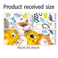 Afmetingen van de cartoon kat muurstickers voor kinderkamers van 30x90 cm groot - 30*90cm*2
