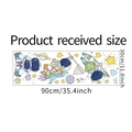 Cartoon astronaut wall stickers set 90x30cm layout showing planets and stars components - Astronaut Catching Stars Style (LD93015)