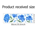 Detailansicht der blauen Rosen-Wandtattoos mit Layoutmaßen von 90x30 cm für Wände - 30*90cm