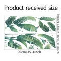 Schema dettagliato delle dimensioni degli adesivi murali foglie tropicali 30x90cm - Piante Tropicali e Uccelli (LD96108印) / 30x90cmx2 Fogli