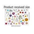 Pegatinas de pared autoadhesivas de flores secas con motivos florales 40x60cm - Estilo Flores Silvestres (FX-E198) / 40x60cm