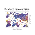 Detailed size layout of cat and butterfly wall stickers measuring 60cm by 40cm - 40*60cm Layout