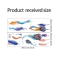 Détails des stickers muraux plumes colorées montrant les dimensions et le code LD96167 - Style Plume Attrape-rêves (LD96167) / Ensemble de plusieurs pièces 30x90cm