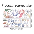 Detailansicht Meerjungfrau Wandtattoo Set 24x70cm für Kinderzimmer Dekoration Wandaufkleber - 24*70*2cm