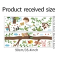 Detalle de vinilos infantiles animales bosque 30x90cm con diseños de panda y mono - Combinación de Animales del Bosque (LD96209)