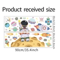 Muurstickers ruimtevaart met astronauten en planeten op twee vellen van 30x90cm - 30x90cm