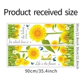 Dettaglio di due adesivi murali girasole 30x90cm con citazioni in inglese per pareti - Layout 30*90CM*2PCS