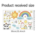 Detaillierte Ansicht von DIY Wandsticker mit Cartoon Tieren Sonne und Regenbogen für Kinder - Tier Regenbogen Stil (LD96060)
