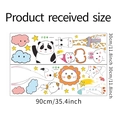 Wandsticker-Set mit Comic-Tieren und Wolken, 30x90cm Layout für das Kinderzimmer - Dschungeltier Luft- und Raumfahrt Stil (LD96061)
