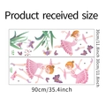 Maßangaben für Wandtattoo tanzendes Mädchen mit Blumen und Schmetterlingen für Kinder - 30x90cm (2 Blätter)
