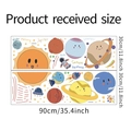 Tabella delle dimensioni dei wall stickers sistema solare con pianeti e razzi spaziali - Pianeti Universali Cartone Animato (LD96066) / Layout 30*90CM*2PCS