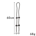 60cm black beaded phone crossbody strap with butterfly bow accents and spring rings - Black Beaded Crossbody / Black