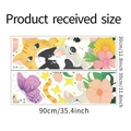 Detail view of cartoon cat wall stickers set with 30x90cm size specifications - 30x90cm x 2 Sheets Layout