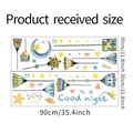 DIY Wandsticker Set mit bunten Laternen, Sternen und Mondmotiven in 90x60cm Größe - 30*90CM*2PCS Layout