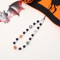 Cordino per cellulare Halloween con perline di fantasmi zucche e pipistrelli arancioni - Stile Halloween B (K2143)