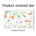 Gedetailleerde PVC-indeling van frisse bloemen muurstickers met tulpen en motivatiecitaat - 30*90CM*2PCS Lay-out