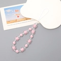 Cinturino per telefono in perline rosa confetto con farfalle e stile dolce dopamina - Stile Fiore Farfalla Rosa (K2274)