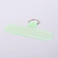 Durable mint green TPU phone lanyard tether tab with silver D-ring connector - Green