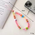 Colgante para móvil de cuentas rosas con dije de Hello Kitty y lazos dulces - Cadena de Teléfono de Gato KT con Cuentas Coloridas