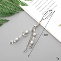 Detail of silver beaded phone charm with star and wing pendants showing 16cm length size - Five-pointed Star + Cross Charm (K3082)