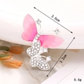 Accessorio a farfalla scintillante in lega di zinco con strass rosa per decorazioni fai-da-te - Farfalla Rosa