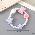 Bracciale di perle in acrilico con ciondoli a tulipano, caramelle e farfalle colorate - Bracciale di Perline Caramella + Fiore