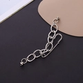 Punk style silver metal phone chain with oval links and a large safety pin buckle clasp - Safety Pin Chain Style (K1241)