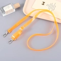 Verstellbarer, lichtdurchlässiger TPU-Handygurt in Orange mit Karabinerverschluss - TPU Umhängekette / Orange