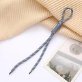 Grey woven rope pendant with reflective accents and handcrafted roman knot for bags - Gray