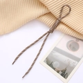 Brown woven rope pendant with white dots and knot design for bags or keychains - Light Coffee