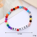 Colorful beaded friendship bracelet with BE NICE letter charms in 6.5cm diameter - BE NICE Style (Multicolor)