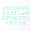 26-piece set of mint green acrylic uppercase A-Z letters with marble texture for DIY - Set of 26 Alphabet Letters / Green