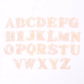 Complete set of 26 marble texture acrylic A-Z alphabet pendants for DIY crafts and charms - Set of 26 Alphabet Letters / Champagne