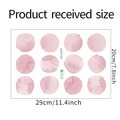 Detailed size chart for pink watercolor dot wall stickers showing dimensions of 29x20 cm - Pink Watercolor Dots (FX-F277)