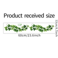 Feuille détaillée de 60x12cm de stickers muraux lierre vert pour la maison - 12*60CM