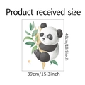 Cartoon panda wall sticker product sheet showing received size dimensions 48x39cm - 48*39cm