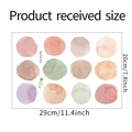 Close-up of 12 Morandi-colored watercolor polka dot wall decals, size 29cm x 20cm - 12 Color Watercolor Dots (FX-F279) / 20*29CM