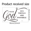 Details zum Wandtattoo Mit Gott ist alles möglich inklusive der Maße 56x32cm - 32*56CM / Schwarz